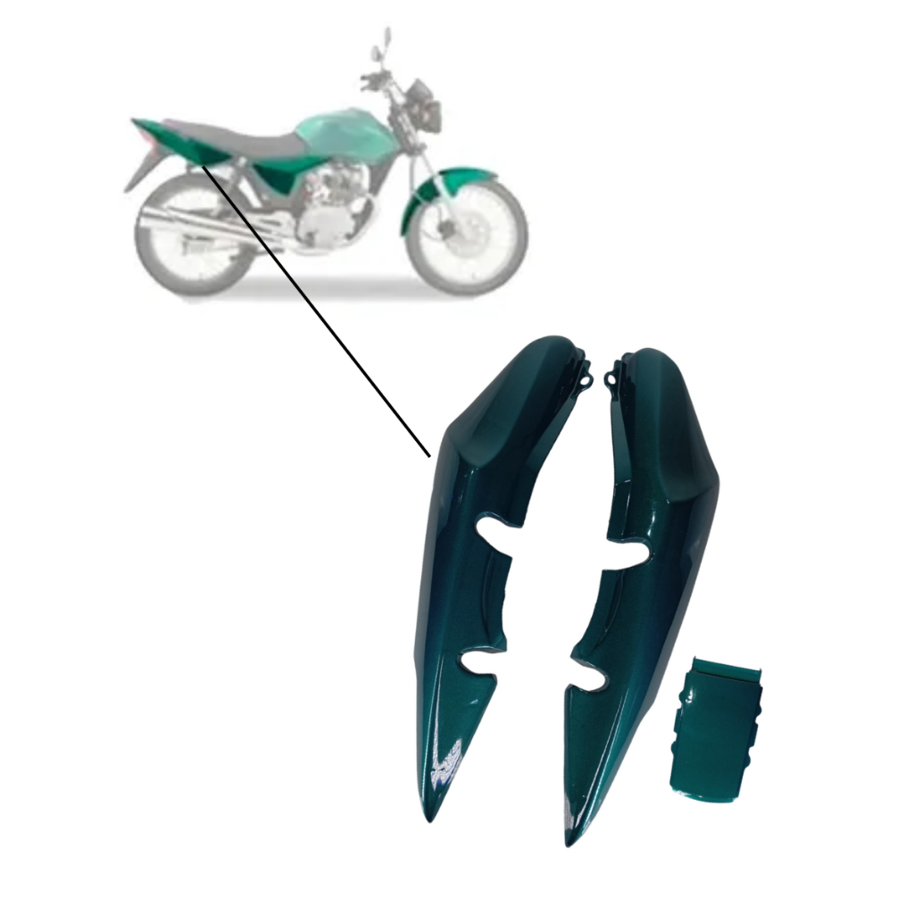 Rabeta Traseira Titan 150 Verde 2004 2005 – Conjunto Completo Compatível com Original