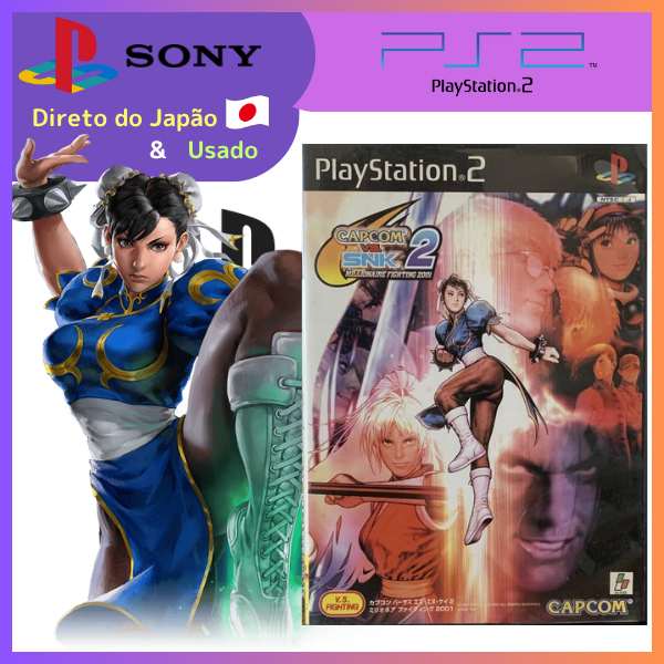 【Direto do Japão】 🎮 PlayStation 2🎮 Capcom VS SNK 2 Combate Milionário 2001