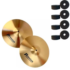 Chimbal Hi Hat 14 Premium Par De Pratos Brass Para Bateria