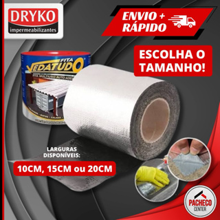 Fita Multiuso Manta Asfaltica Adesiva para Reparos Rufo Calha Telhado Veda Tudo 10cm 15cm 20cm 30cm POR METRO em Oferta na Shopee