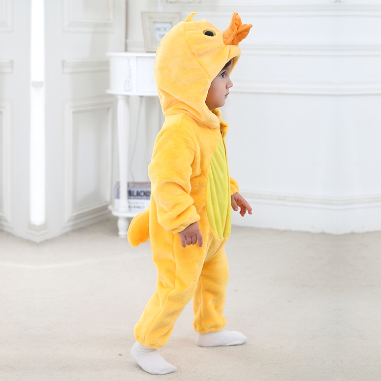 Macacão Bebê Pijama Infantil Menino e Menina Unissex Pelúcia Fleece Fantasia Patinho — imagem 2 de 2