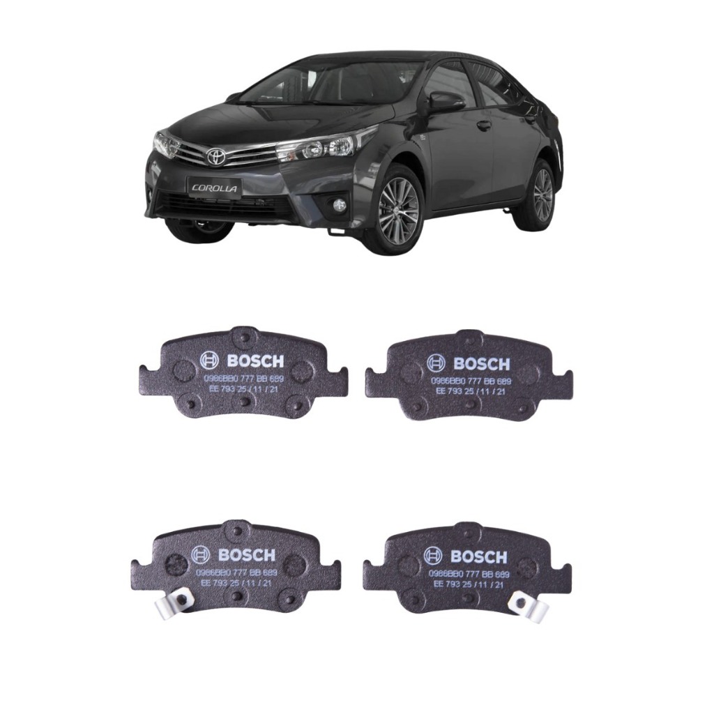 Pastilha Freio Corolla Traseira 2014 2015 2016 2017 Até 2023 em Oferta na Shopee