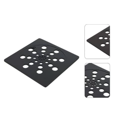 Ralo Grelha Preto 15x15 Quadrado ABS De Engenharia Com Fechamento Abre e Fecha