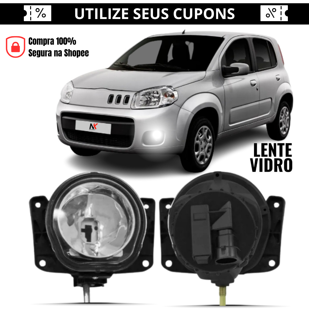 Farol Milha Fiat Uno 2010 2011 2012 2013 2014 2015 Vivace Sporting Essence Way