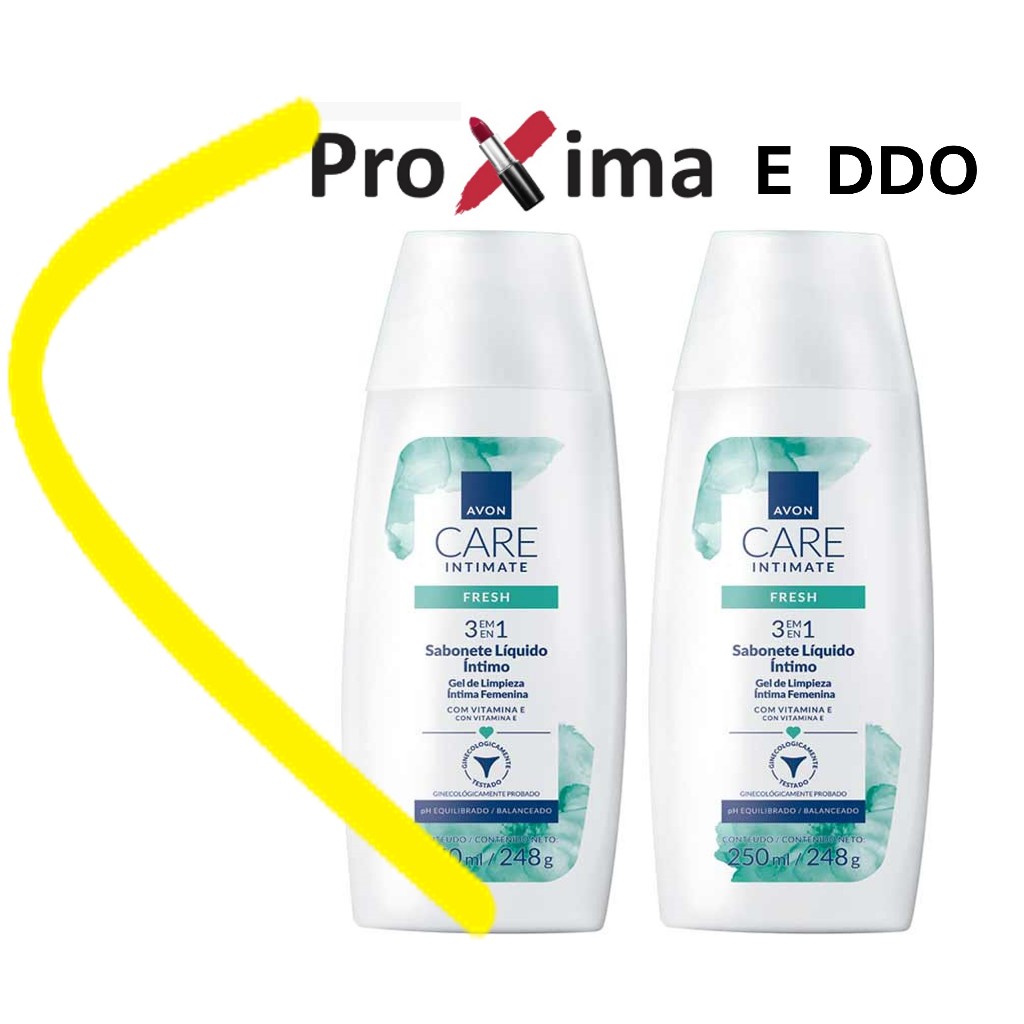 Kit 2 Sabonete Liquido Intimo Calming ou Fresh 200ml Avon Nova Embalagem
