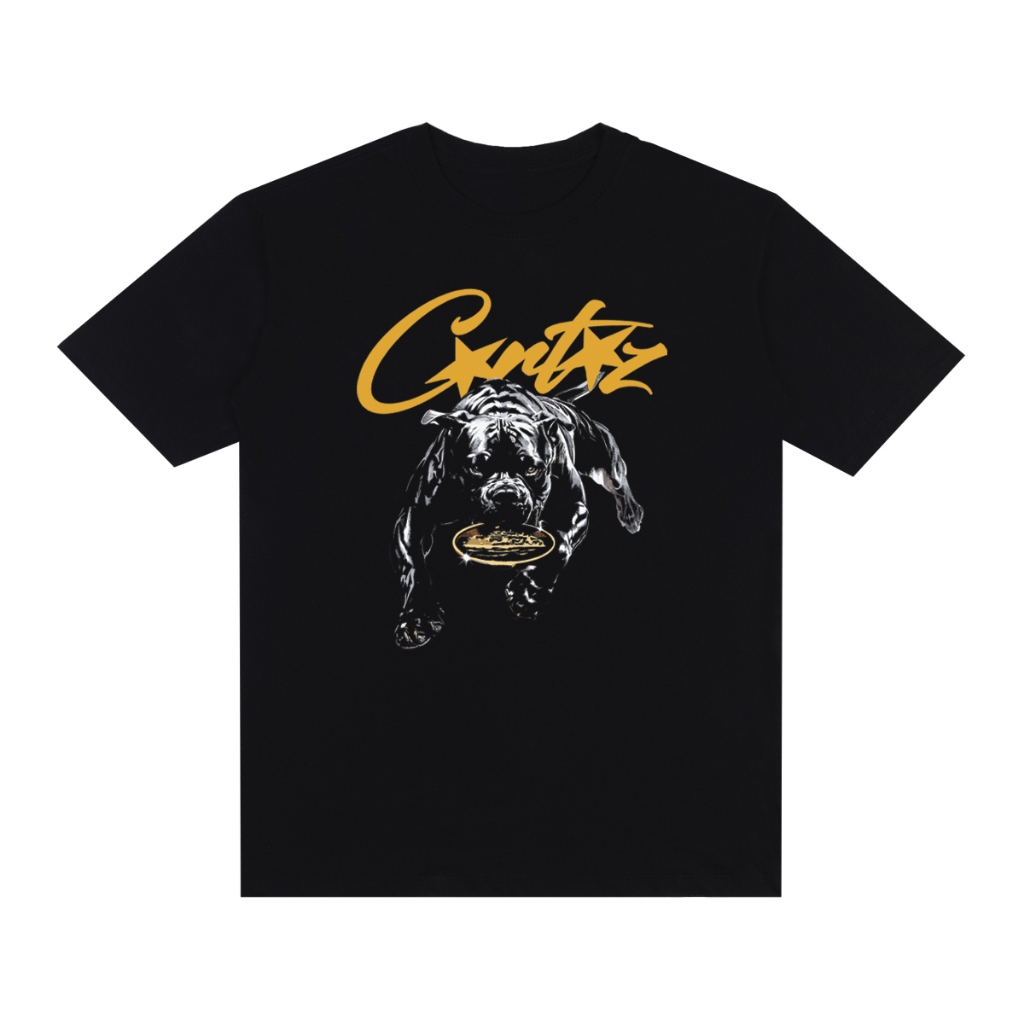 Camiseta Streetwear Dog Estampada Camiseta Oversized Algodão