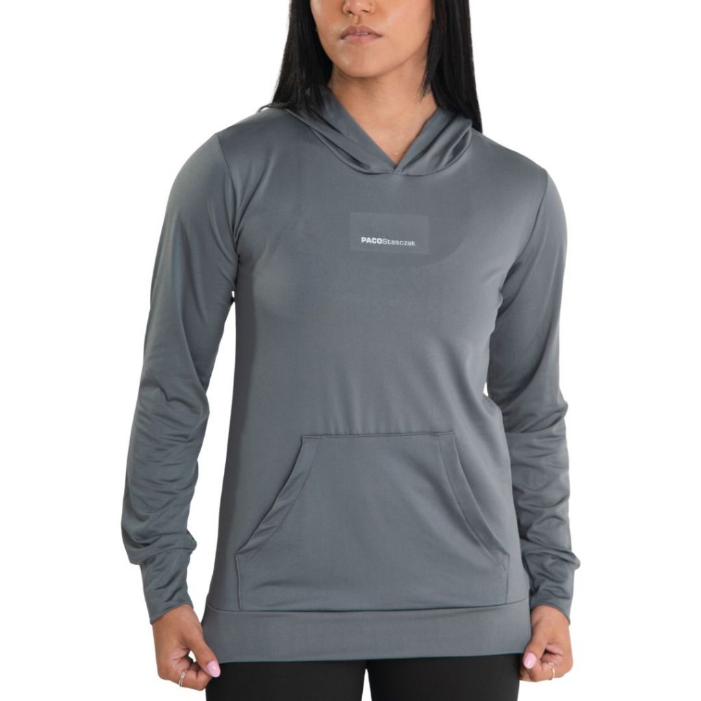 Blusa manga Longa com Capuz e Bolso Modelo Básico com Estilo, Elastano e Poliéster Leve Confortável