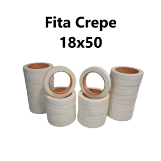 Fita Crepe Branca 18x50 com 30 Rolos em Oferta na Shopee