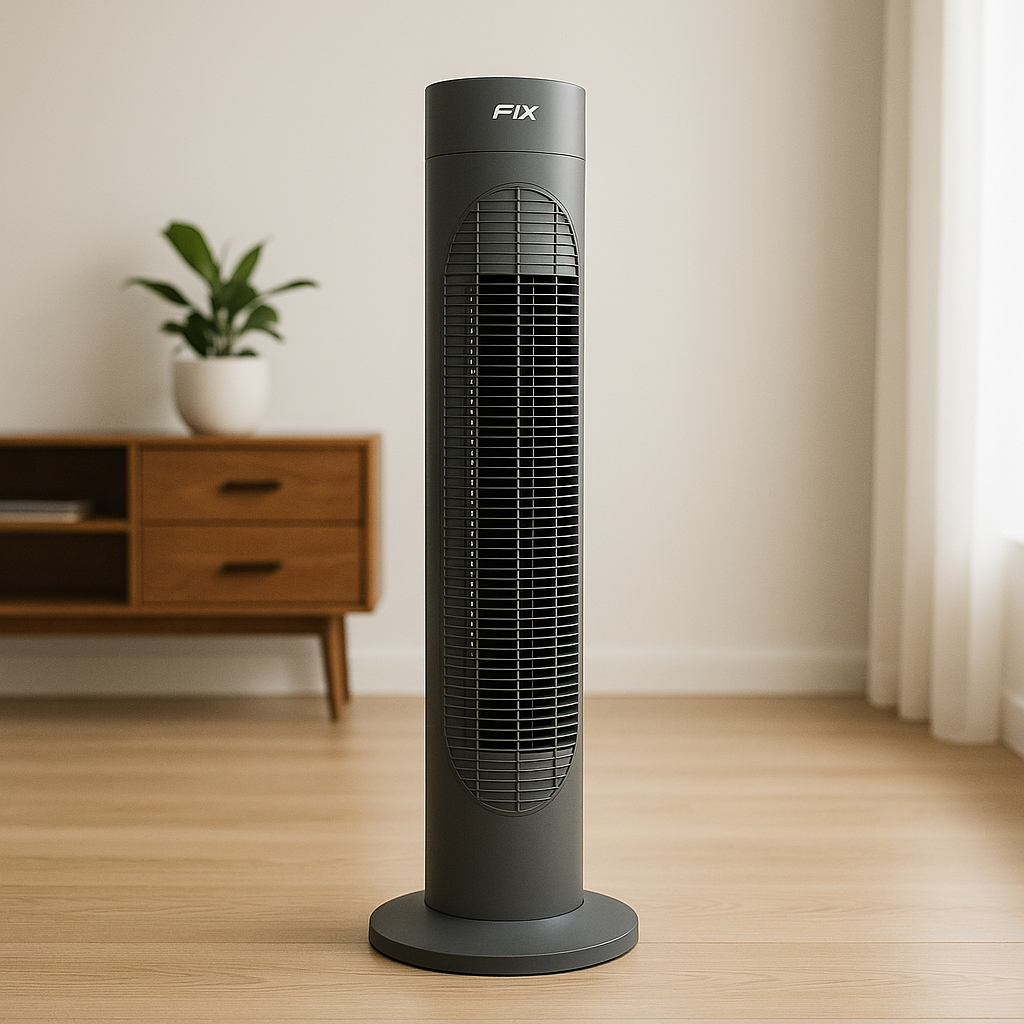 Ventilador Circulador de Ar de Coluna Torre Silencioso Cinza - 110V / 220V