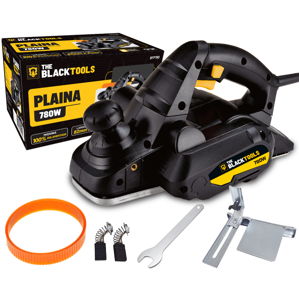 Plaina Elétrica Industrial Profissional Manual Para Madeira Bfp780 The Black Tools 780w 16500rpm em Oferta na Shopee