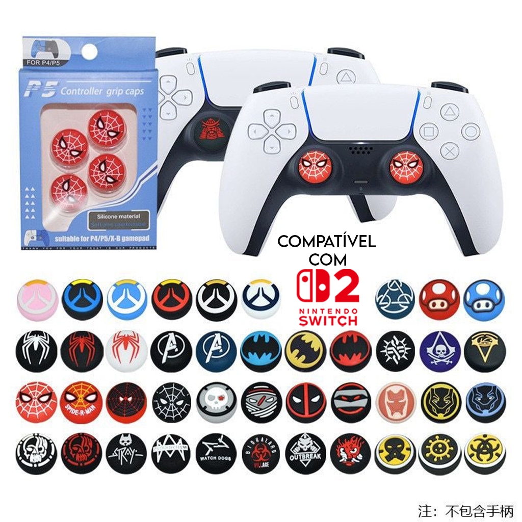 (B) Par de Grip Personalizado para controle Ps3,Ps4, Ps5, Xbox One, Xbox X/S, Switch 2 Ótima qualidade, Envio imediato