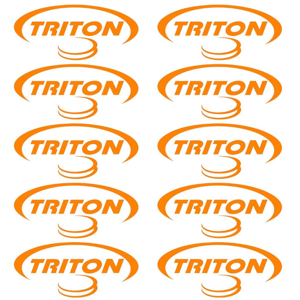 Kit 10 Adesivos Triton Alto Falante Som Automotivo Competidor Alta Qualidade 17x8cm