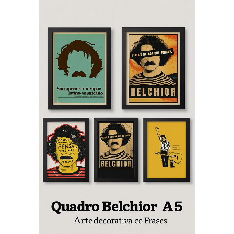 Quadro Belchior A5 | Arte Vintage, Criativa e Poética para Decoração