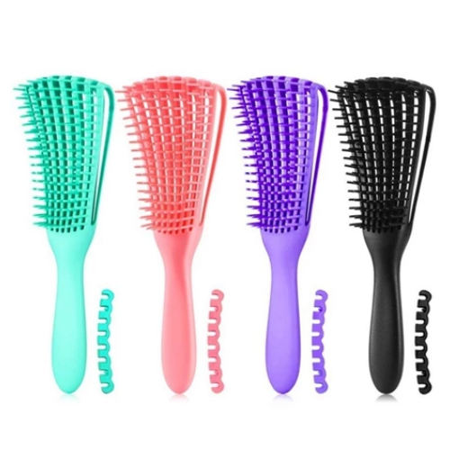Pente de Cabelo Escova Polvo Multifuncional Cachos Fácil Desembaraço Pronto Entrega em Oferta na Shopee