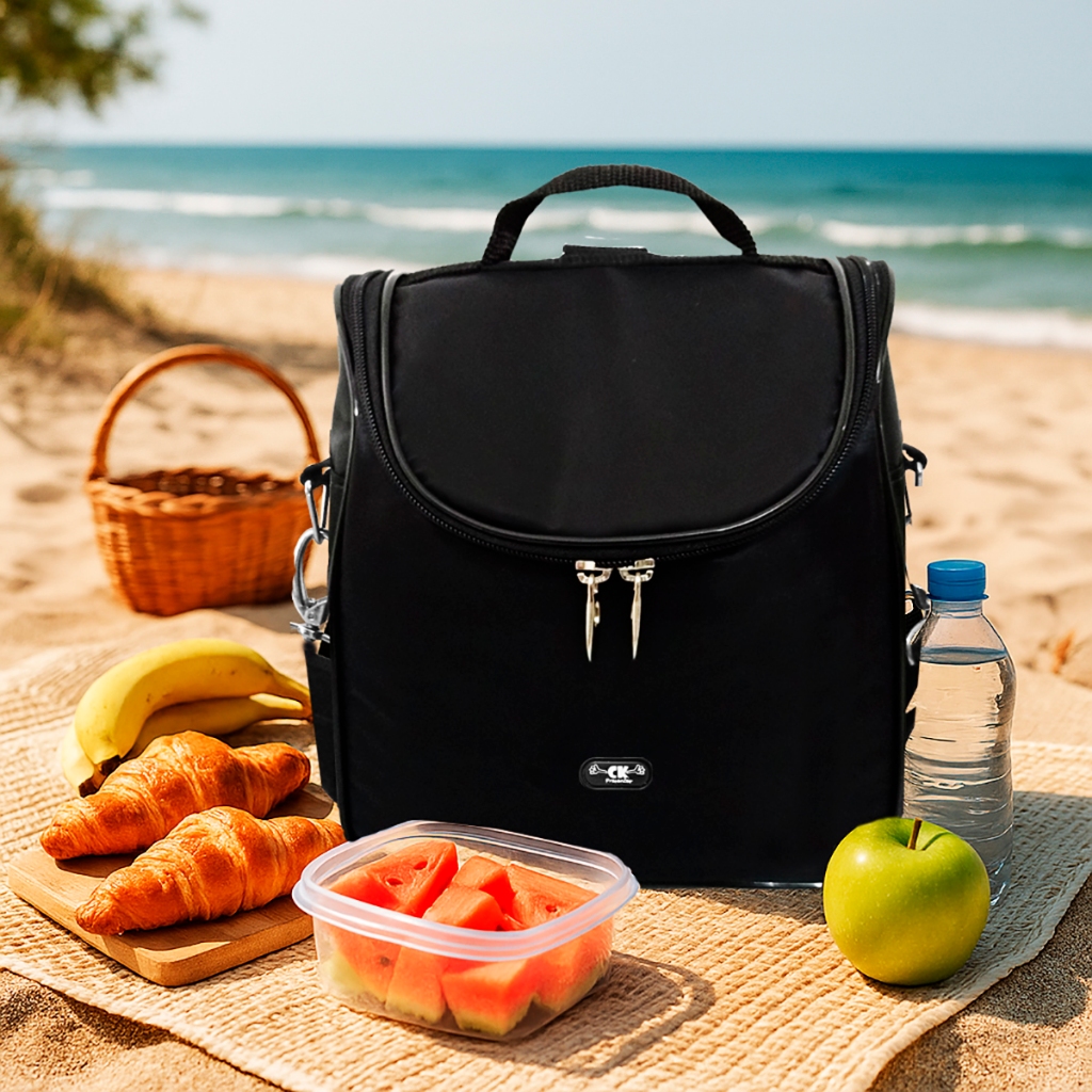 Mochila Térmica Lancheira Preta 4 Litros Bolsa 3 em 1 Alimentação Saudável Trabalho Academia em Oferta na Shopee