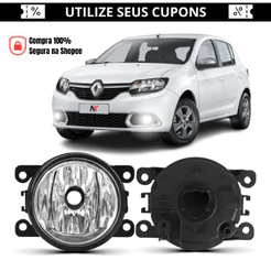 Farol Milha Renault Sandero 2014 2015 2016 2017 2018 2019 Farol Auxiliar Novo