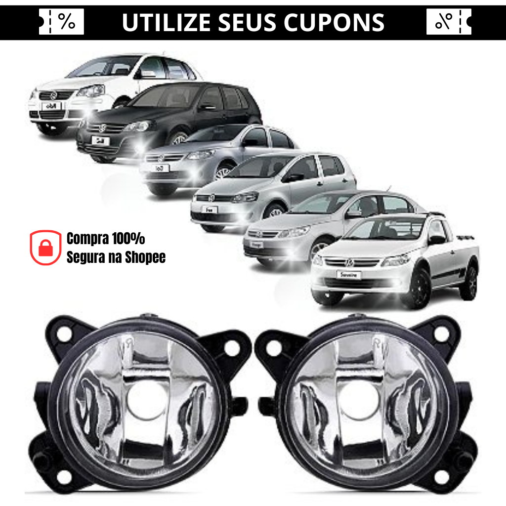 Par/Un Farol Milha Gol G5 Voyage Saveiro Fox Golf Polo 2008 2009 2010 2011 2012