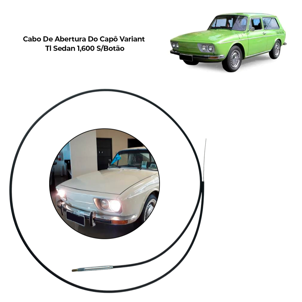 Cabo De Abertura Do Capo Variant Tl Sedan 1,600 Sem Botao 1969 1970 1971 1972 1973 1974 1975