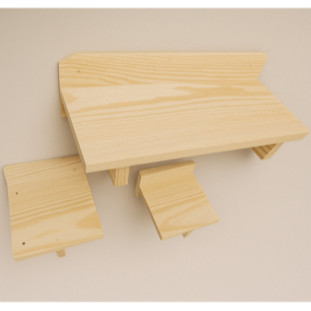 Kit de Prateleiras para Gatos em Madeira Pinus Kit Plataforma de Escalada para Gatos Play Ground