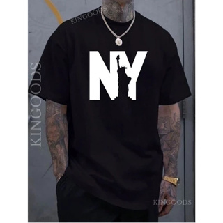 Camiseta Masculina Estatua Ny bco Camisa 100% algodão malha 30.1 em Oferta na Shopee