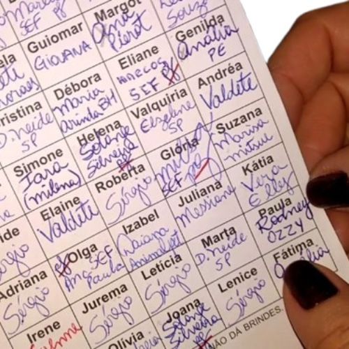 CARTELA DE RIFA 100 NOMES OU 50 NOMES TAMOIO