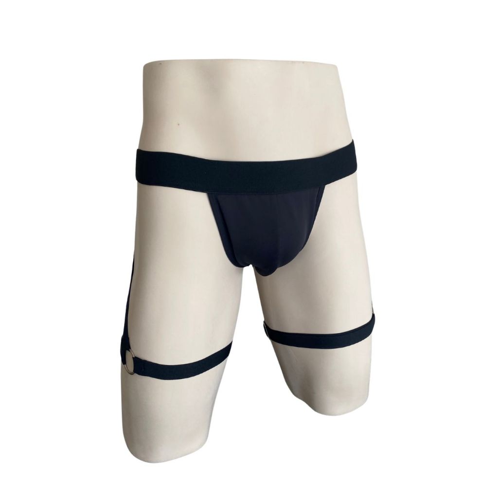 Cueca Undersexy Jockstrap Jock Com Ligas Preto - Hoje Sim