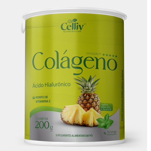 COLÁGENO COM ÁCIDO HIALURÔNICO ABACAXI COM HORTELÃ - CELLIV 200G
