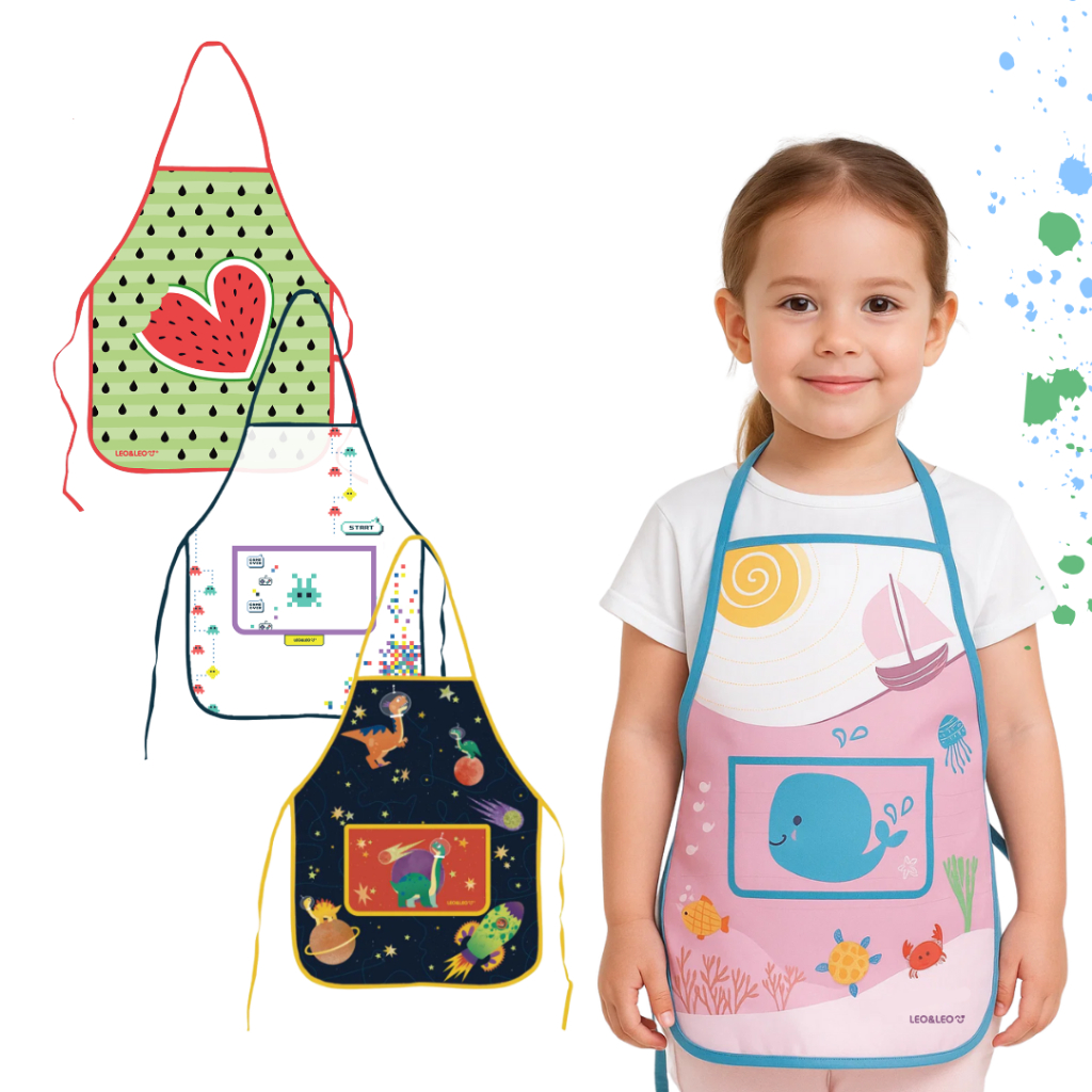 Avental Infantil Impermeável Diversas Estampas - Novidade Kids