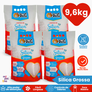 Kit 4 Areia Sílica Grossa Great Pets para Gatos - 1,6 Kg em Oferta na Shopee