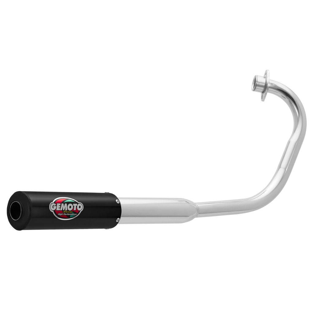 Escapamento Escape Gemoto Racing Para Moto Fan 125 2009 2010 2011 2012 2013 2014 2015 Cromado em Oferta na Shopee