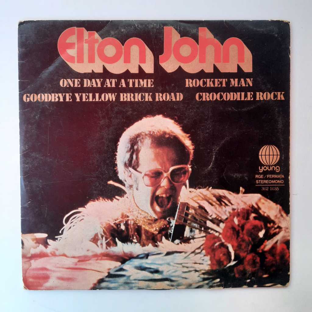 Disco de Vinil Compacto - Elton Jonh | One Day at a Time  e Goodbye Yellow Brick Road