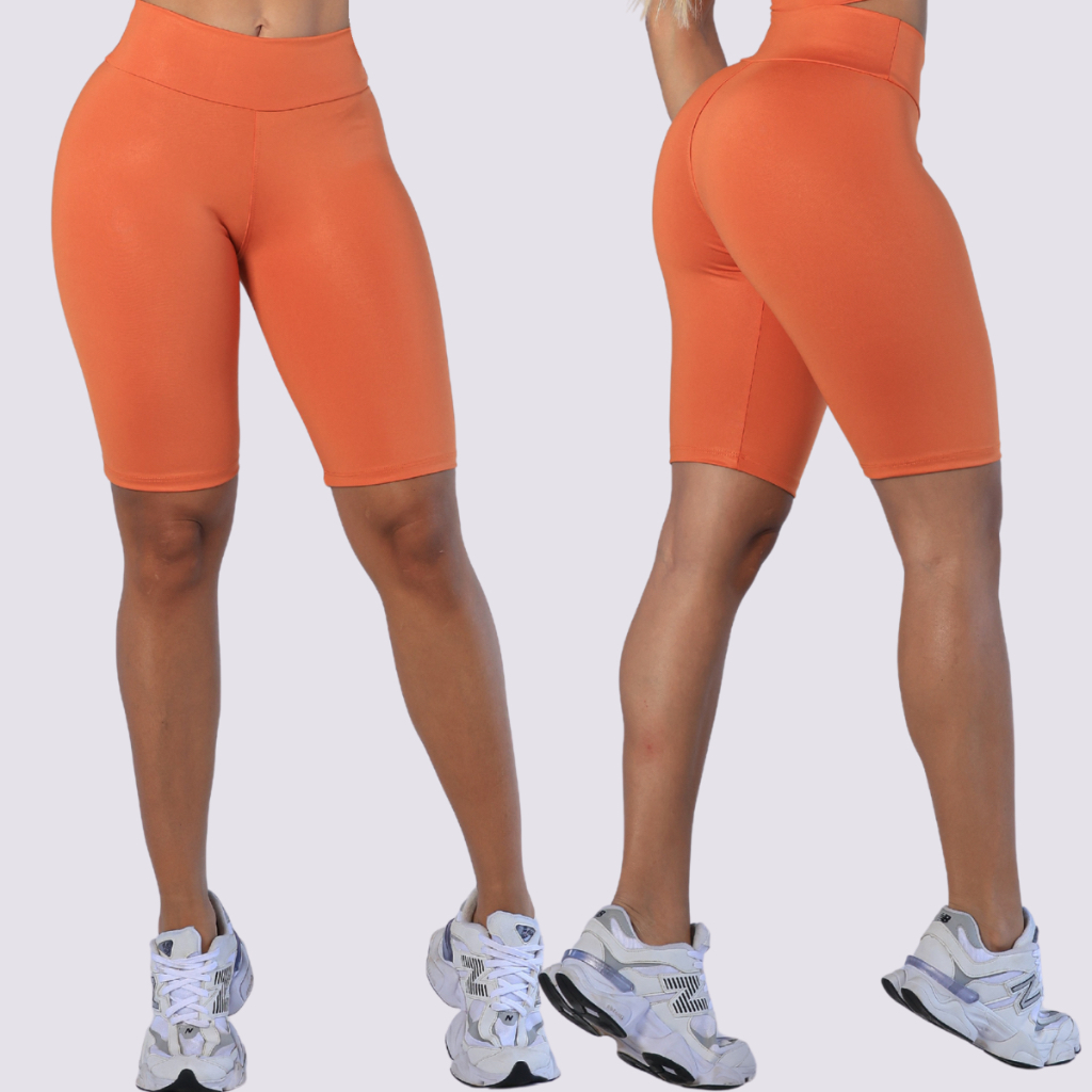 BERMUDA CICLISTA SHORT FITNESS FEMININO ACADEMIA CINTURA ALTA SEM TRANSPARÊNCIA TECIDO PREMIUM SUPLEX em Oferta na Shopee