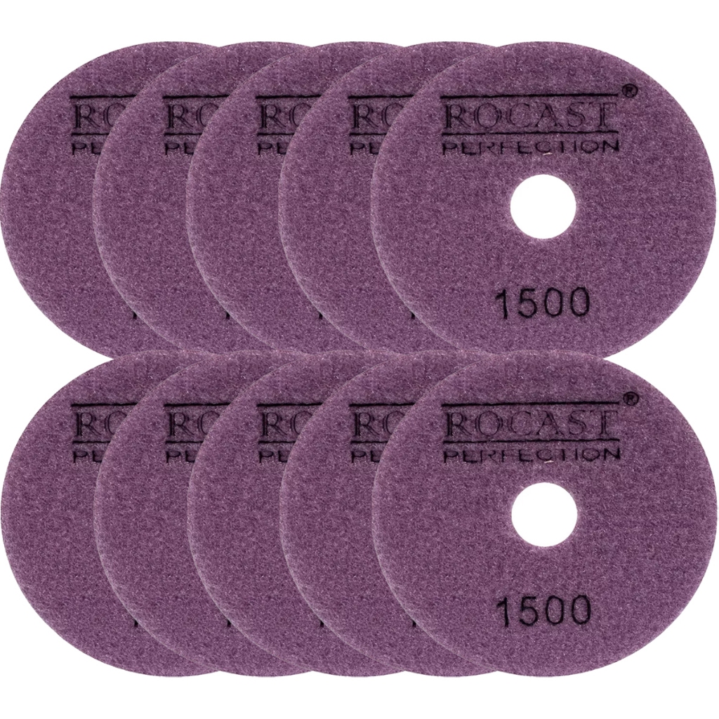 Disco Diamantado Para Polir 4'' GR. 1500 Com 10 Unidades (545,0006) - Rocast