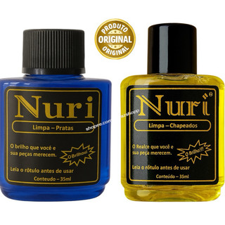 Kit Limpa Pratas Nuri 35ml + Limpa Folheados Nuri 35ml Original