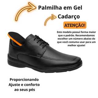 Sapato Masculino Social Casual Cadarço Palmilha Gel Confortavel em Oferta na Shopee