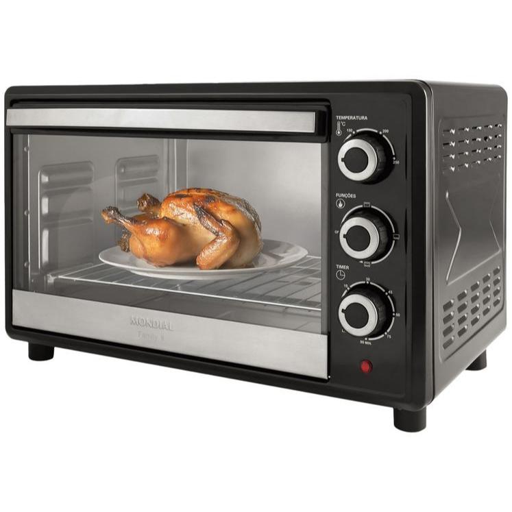 Forno Elétrico Mondial 42 Litros Family II Mondial Frn42b Preto em Oferta na Shopee