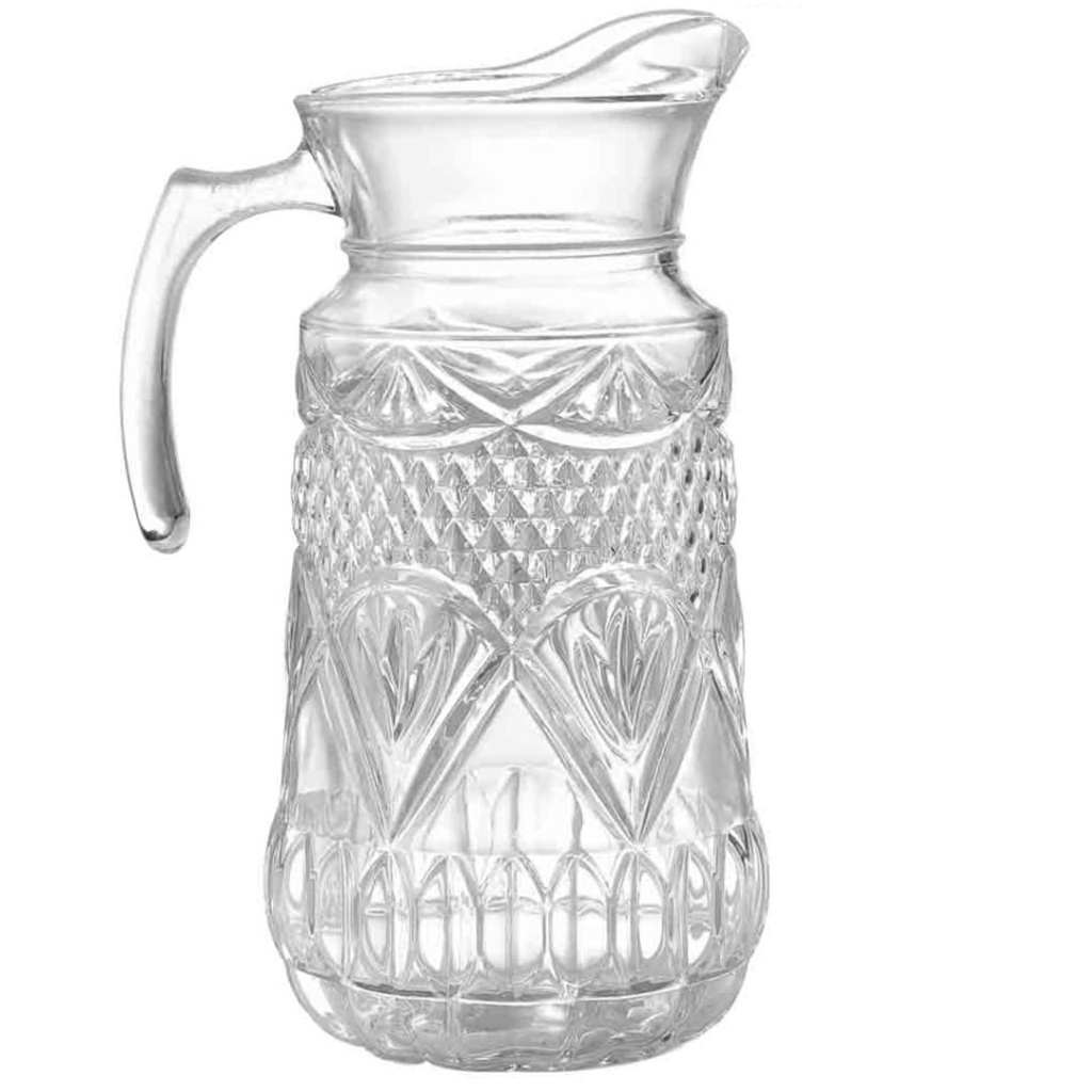 Jarra Garrafa De Vidro 1,7 Litros C/ Tampa Mosaico Sofisticada