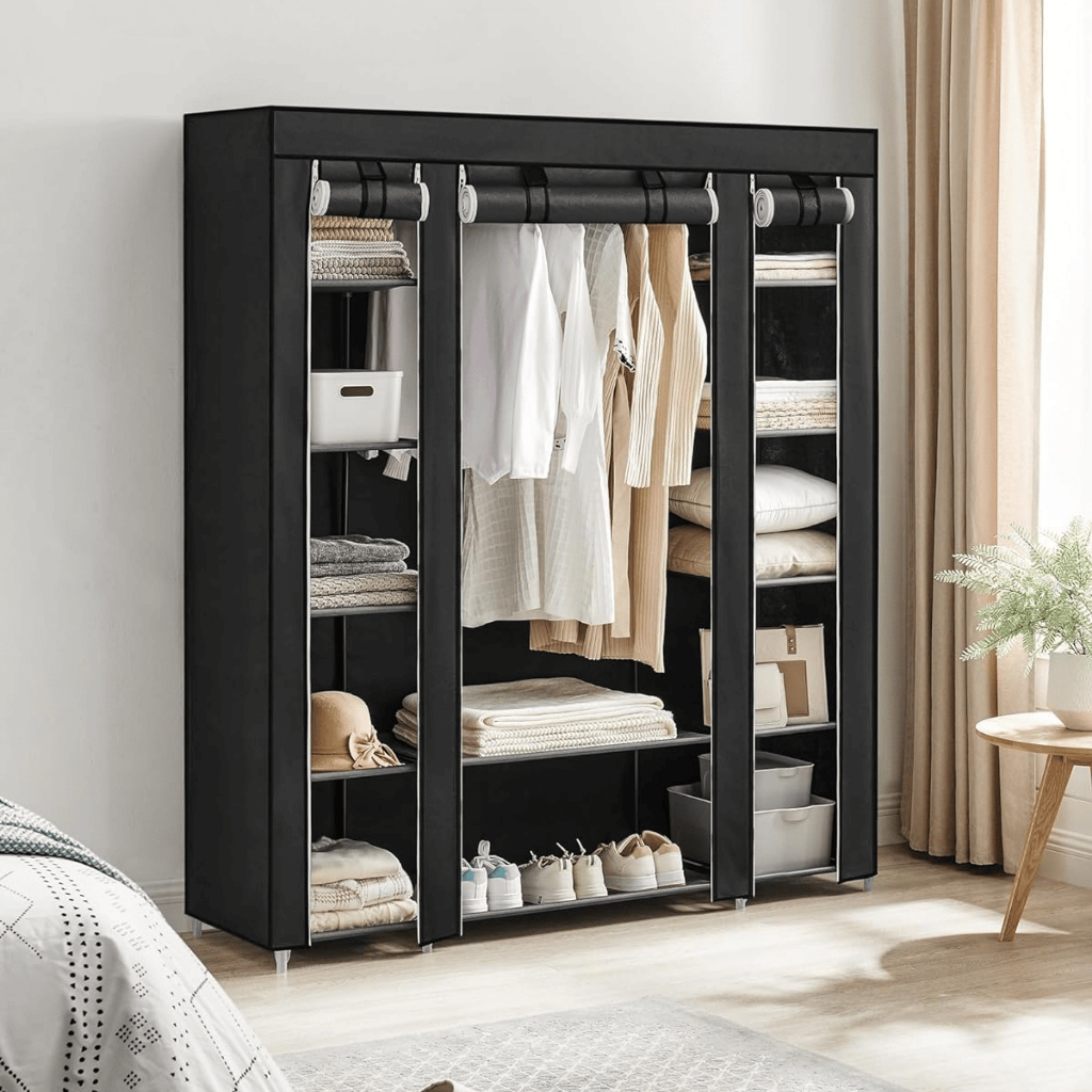 Guarda Roupa Organizador Dobrável De Roupas Portátil com Zíper - Armário Multifuncional