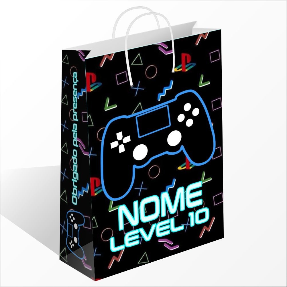 Sacolinha Video Game Personalizada com Nome Sacolinha Personalizada Sacolinha Surpresa
