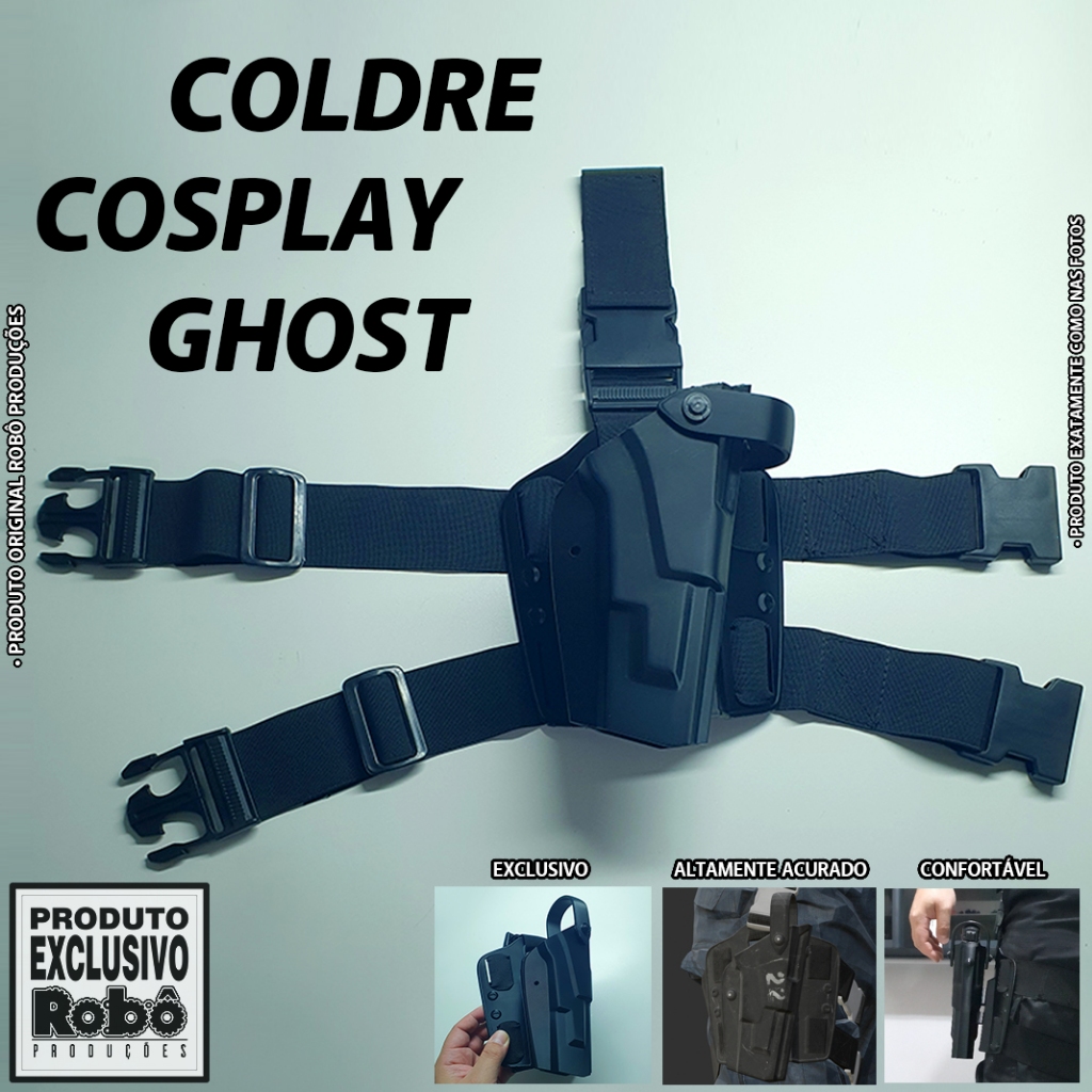Coldre Ghost Nightwar Call of Duty Modern Warfare para Cosplay  - COD MW22 - Halloween - Tático