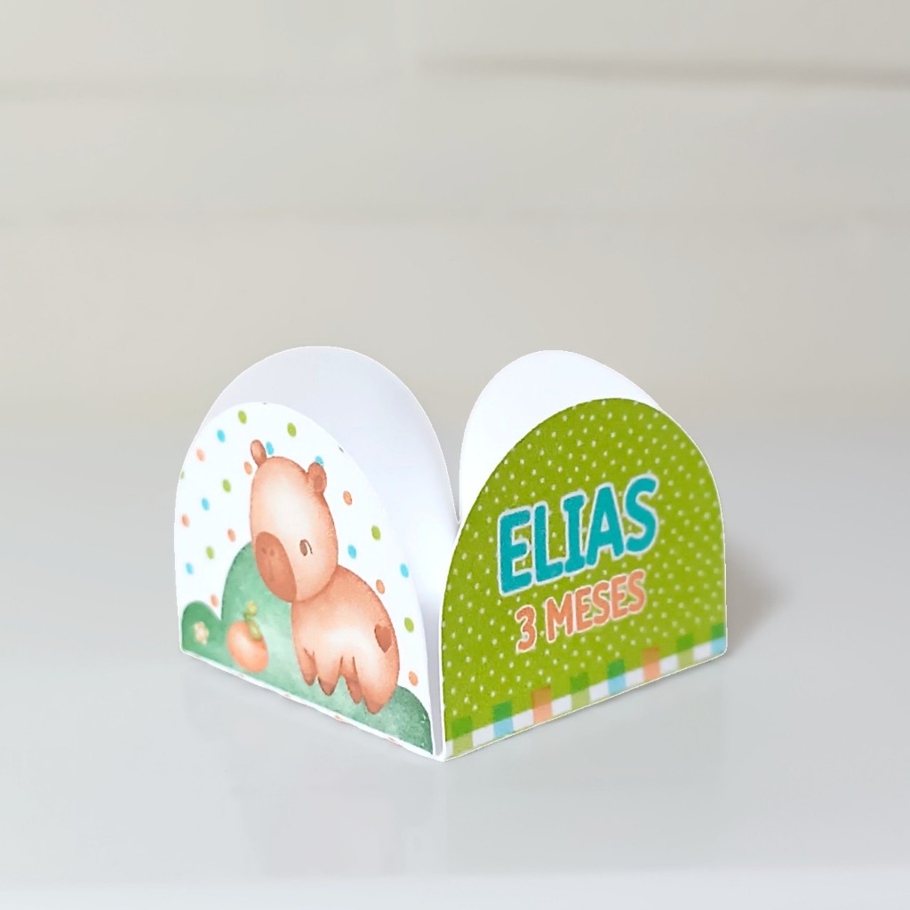 Forminhas de Doces Personalizadas Capivara Aquarela | Brigadeiro Docinhos Decoração Festa Aniversário Lembrancinhas