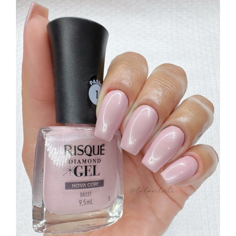 Esmalte Risqué Diamond Gel - BALLET - 9,5ml em Oferta na Shopee