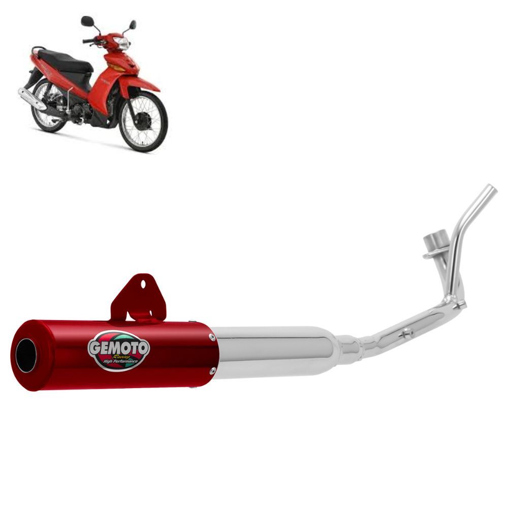Escapamento Escape Gemoto Racing Para Moto Crypton 2010 2011 2012 2013 2014 2015 2016 em Oferta na Shopee