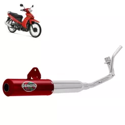 Escapamento Escape Gemoto Racing Para Moto Crypton 2010 2011 2012 2013 2014 2015 2016