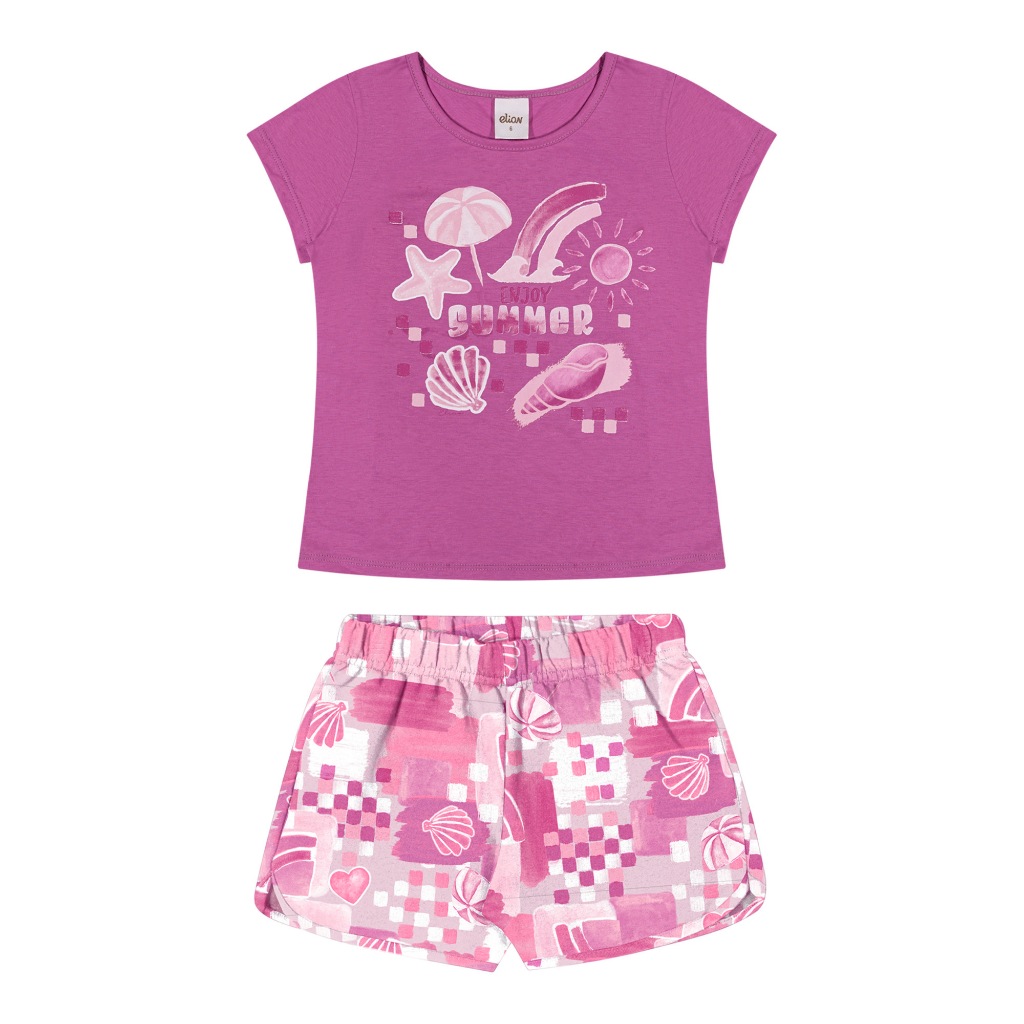 Roupa infantil menina Conjunto Infantil Menina 4,6,8,10,12 Anos - Verão Elian - Promoção em Oferta na Shopee