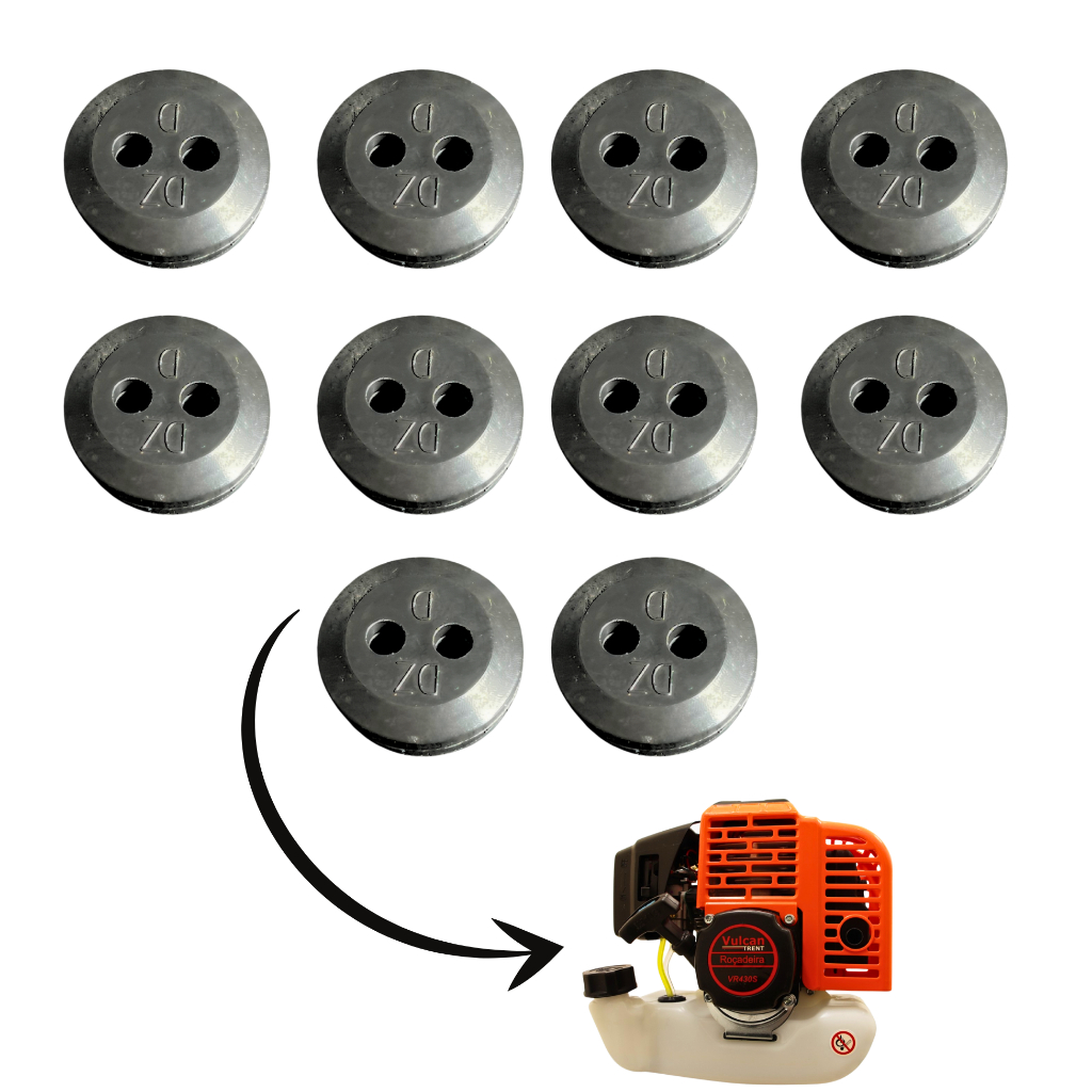 10 Buchas Vedação Tanque Mangueira Gasolina Roçadeira 43/52/62cc