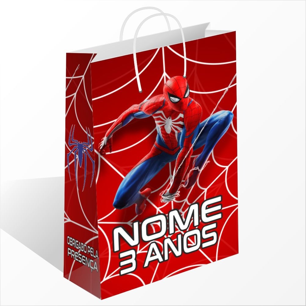 Sacolinha Personalizada Homem Aranha Personalizado Com Nome Sacolinha Aniversario Sacolinha Surpresa