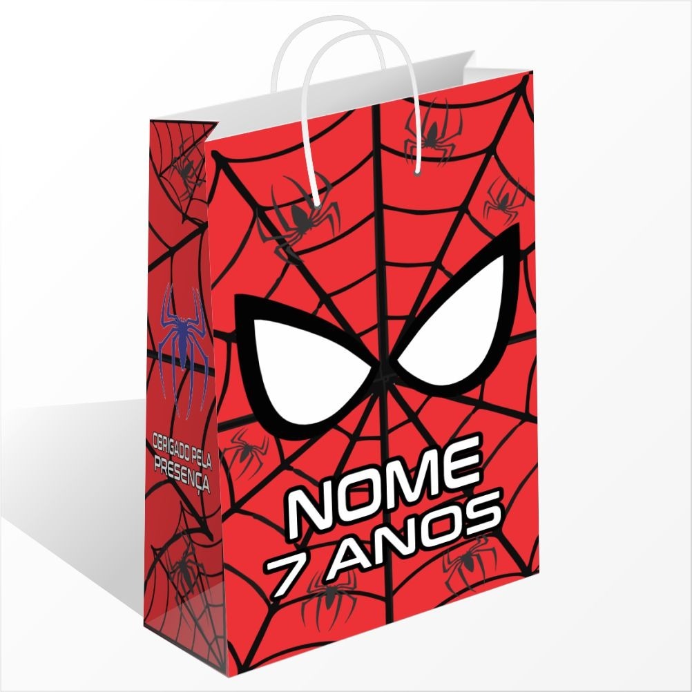 Sacolinha Homem Aranha Personalizada com Nome Sacolinha Surpresa Sacolinha Personalizada em Oferta na Shopee