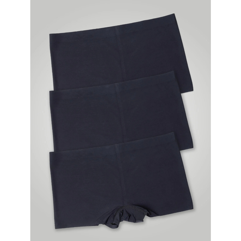 Kit com 3 Calcinhas Boxer Boyshort Sem Costura Segunda Pele