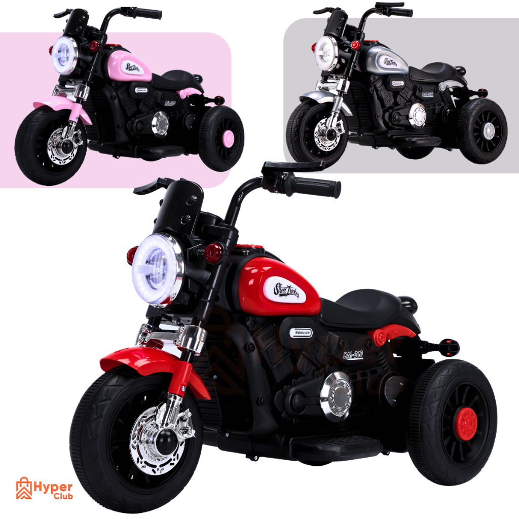Moto Elétrica Infantil Brinquedo Elétrico Harley Led e Bateria 6v até 30 kg Sem controle